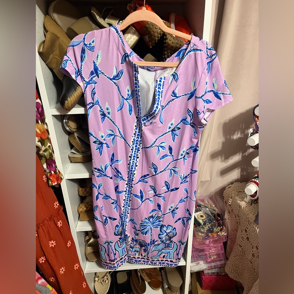Sophiletta dress by Lilly Pulitzer in purple Iris print